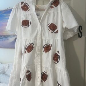 Peach Love California Football Dress Brand New Large Mini Dress